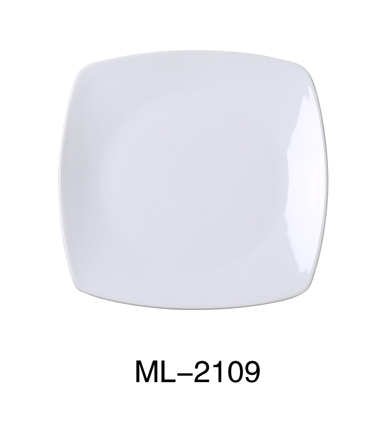 Yanco ML-2109 Mainland 9" X 1" SQUARE PLATE WITH ROUNDED CORNER
