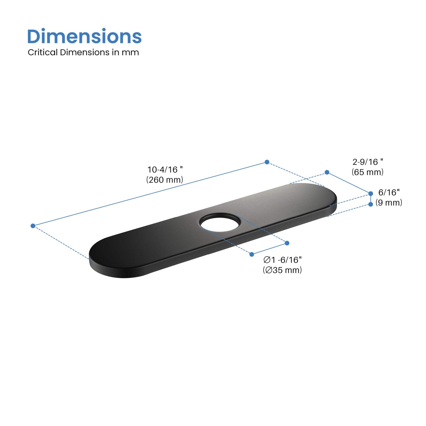Halo 6 Inch Bathroom Faucet Hole Cover