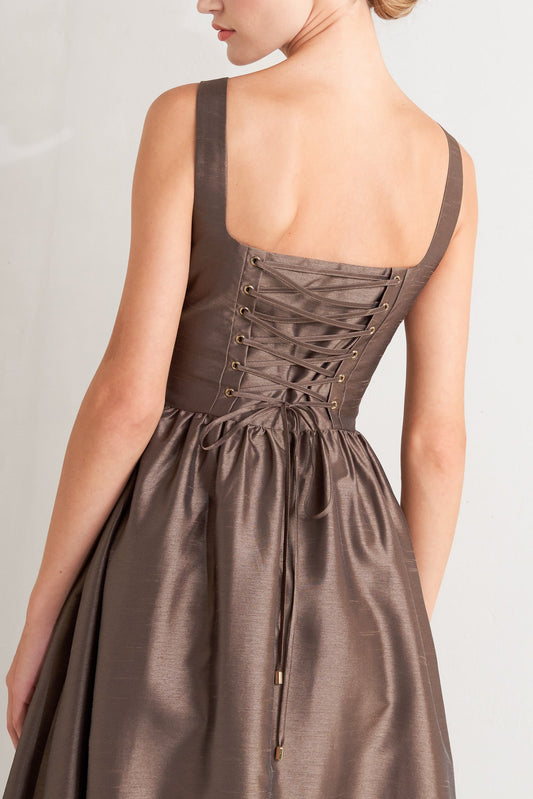 CAFÉ LUSTER WOVEN MIDI DRESS