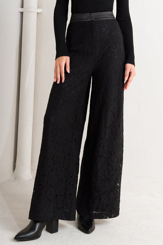 SHADOW GLAM WOVEN LACE PANTS