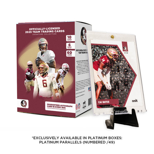 Florida State University Football 2025 Trading Cards - Platinum Box (Guaranteed Autograph)
