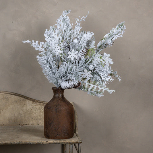 29" SNOWY PINE W/ PINECONE