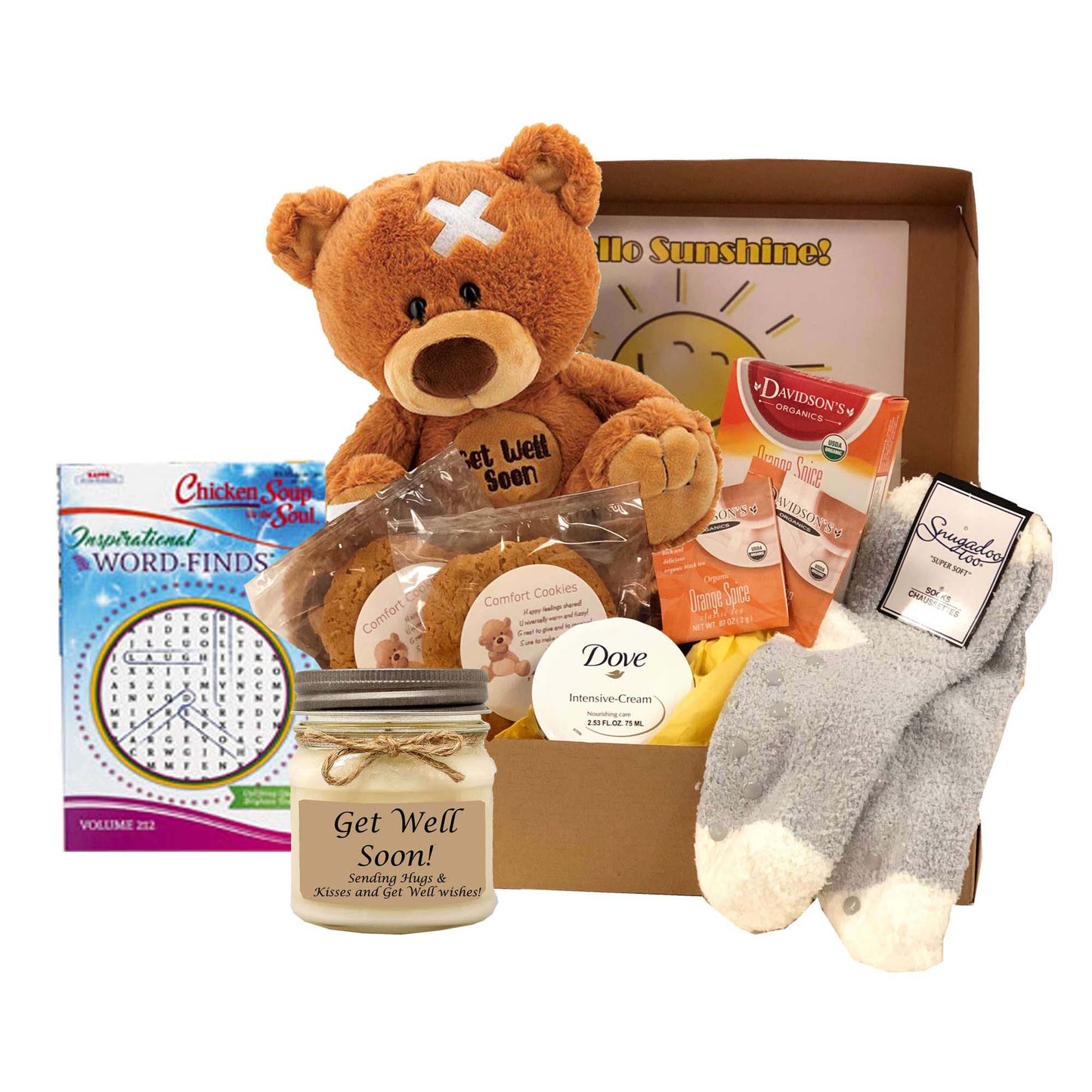Get Well Gift of Sunshine Care Package- get well soon gift basket -