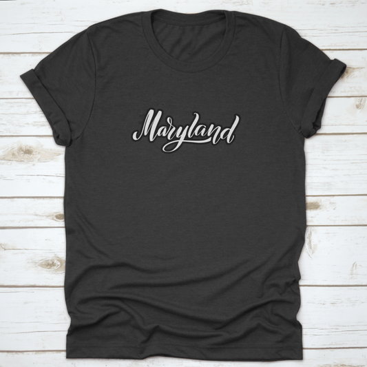 Inspirational Handwritten Brush Lettering Maryland. Vector Calligraphy | Binge T-shirt Shop