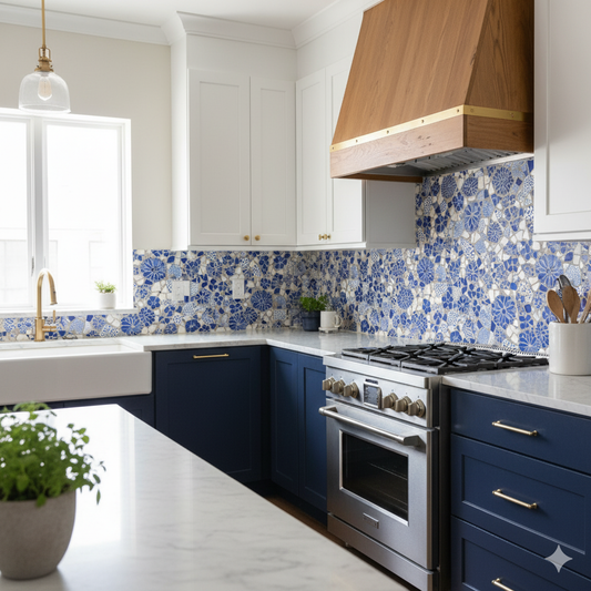 Azul Fragmenta Wallpaper