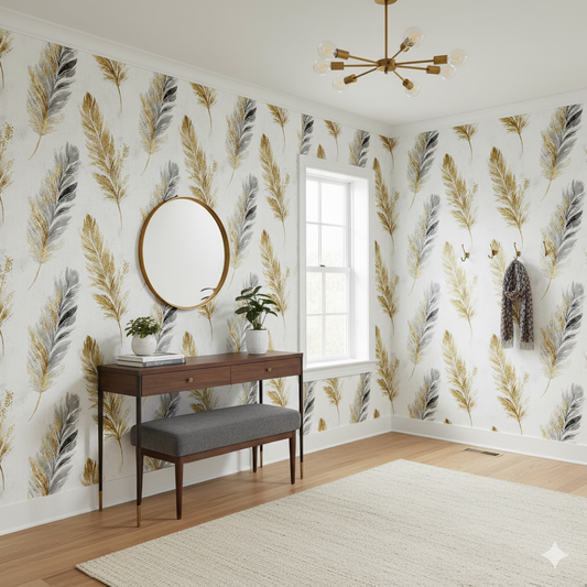 Plume Aureate Wallpaper