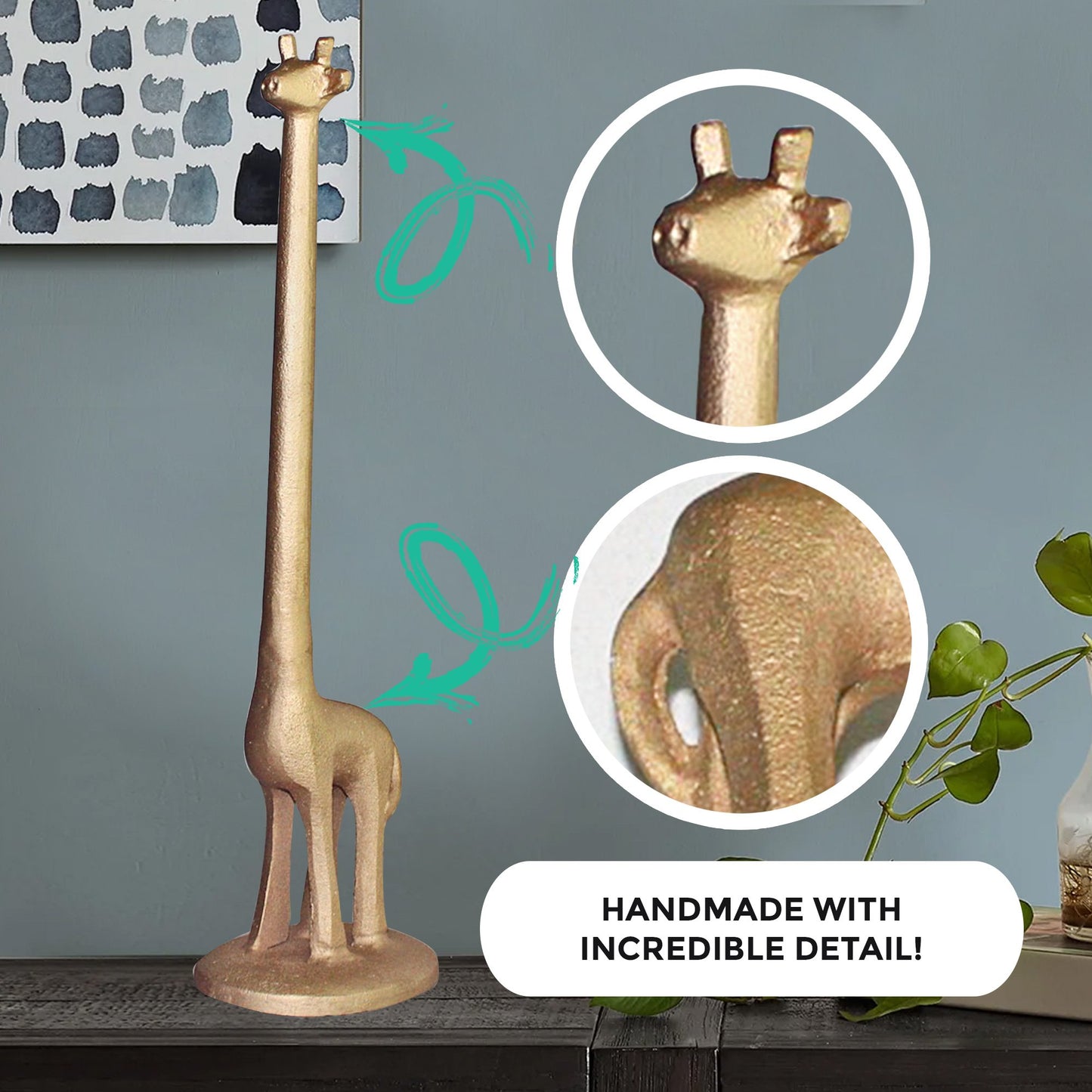 Giraffe Gold Paper Towel Holder, 17"