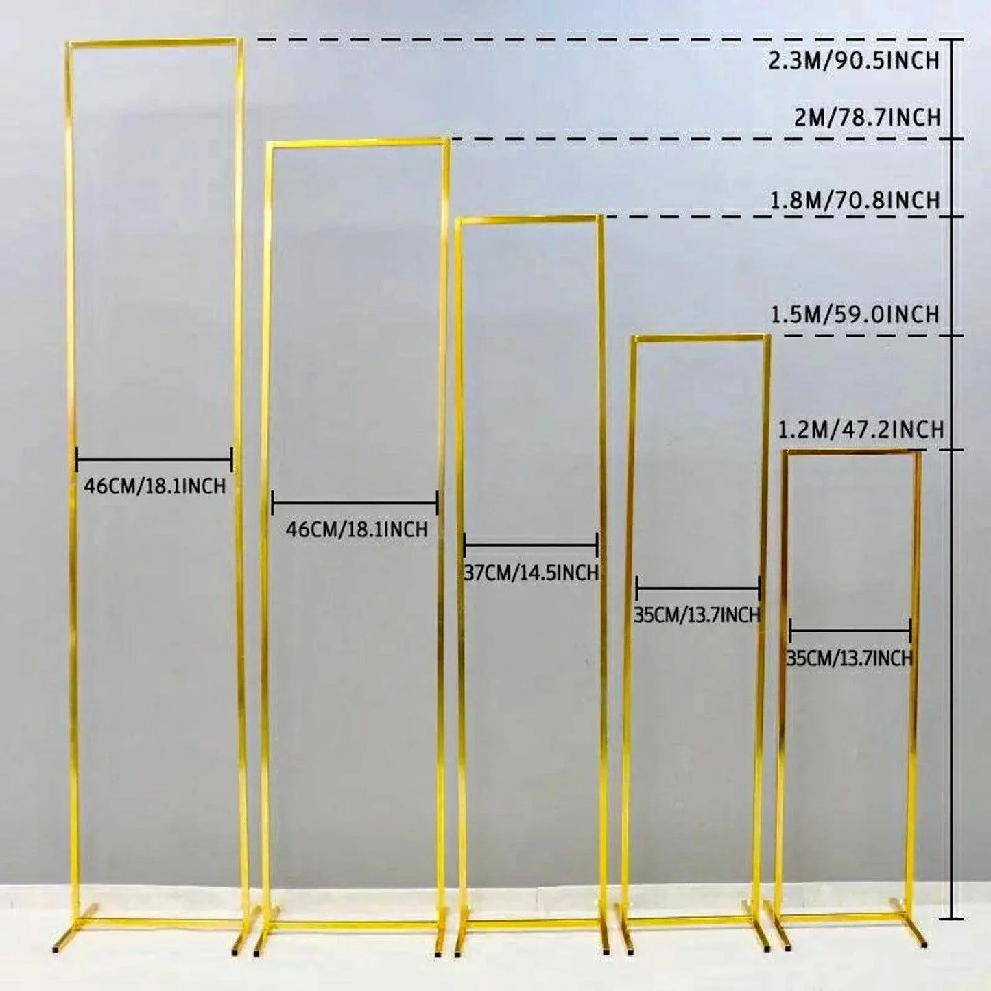 Gold Wedding Decor Backdrop Stand 5-Piece