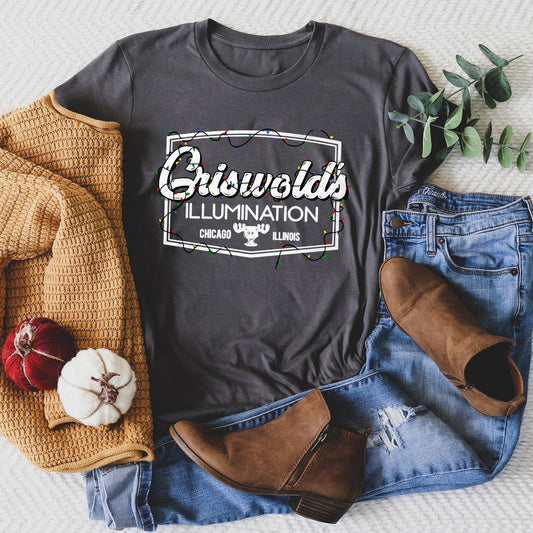 Griswold's Illumination, Christmas Vacation, Retro, Classic, Movie Super Soft Tees