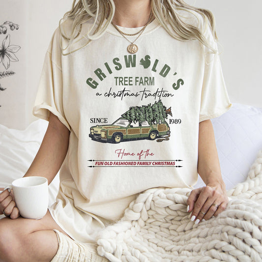 Griswold's Tree Farm, Squirrel, Christmas Vacation, Classic, Retro, Comfort Colors, Tshirt