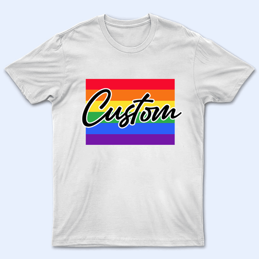 Custom Photo Love Is Love Pride Flag LGBT Couple | Personalized Gift For Pride Month, Valentine, Anniversary, Husband Wife, Girlfriend, Boyfriend, Her/Him, Family | T-shirts