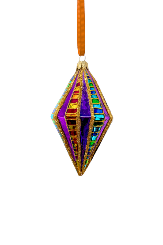 High Stakes Diamond Glass Ornament