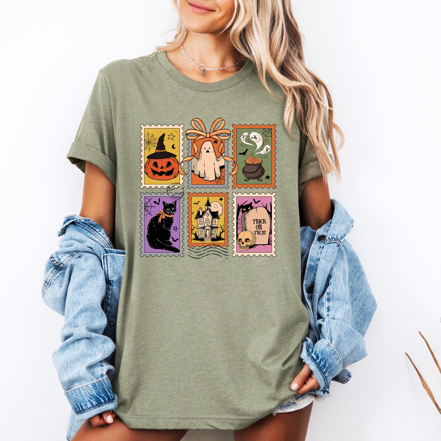 Halloween, Ghost, Black Cat, Pumpkin, Witch, Classic, Tshirt