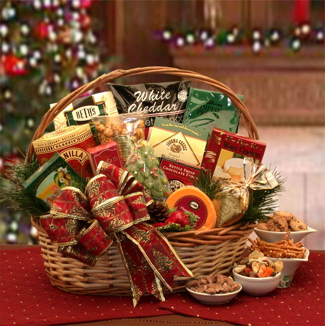 The Bountiful Holiday Gourmet Gift Basket- Christmas gift basket -