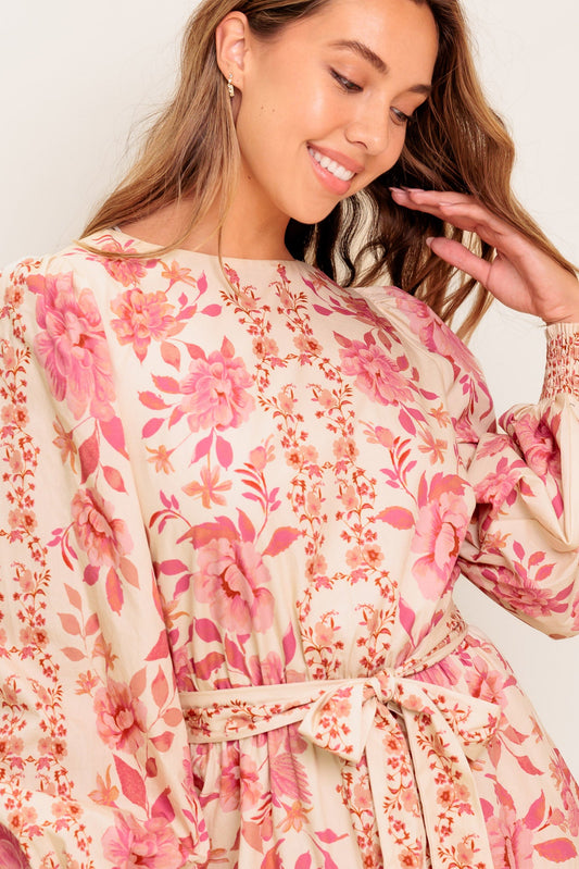 WILDFLOWER WHIMSY WOVEN MINI DRESS