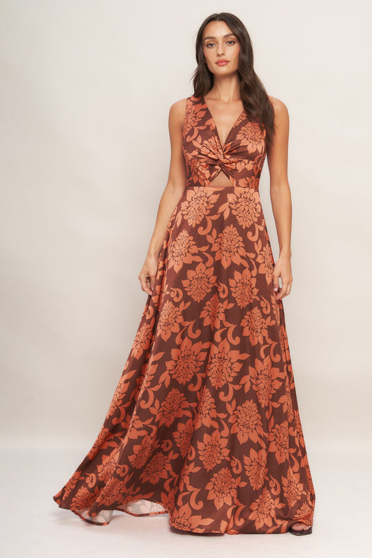 AURORA FLEUR WOVEN MAXI DRESS