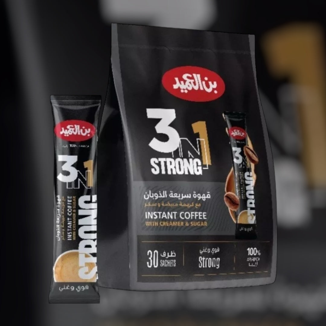 Alameed 3in1 Strong Coffee Mix - Instant Rich Flavor & Convenient Preparation