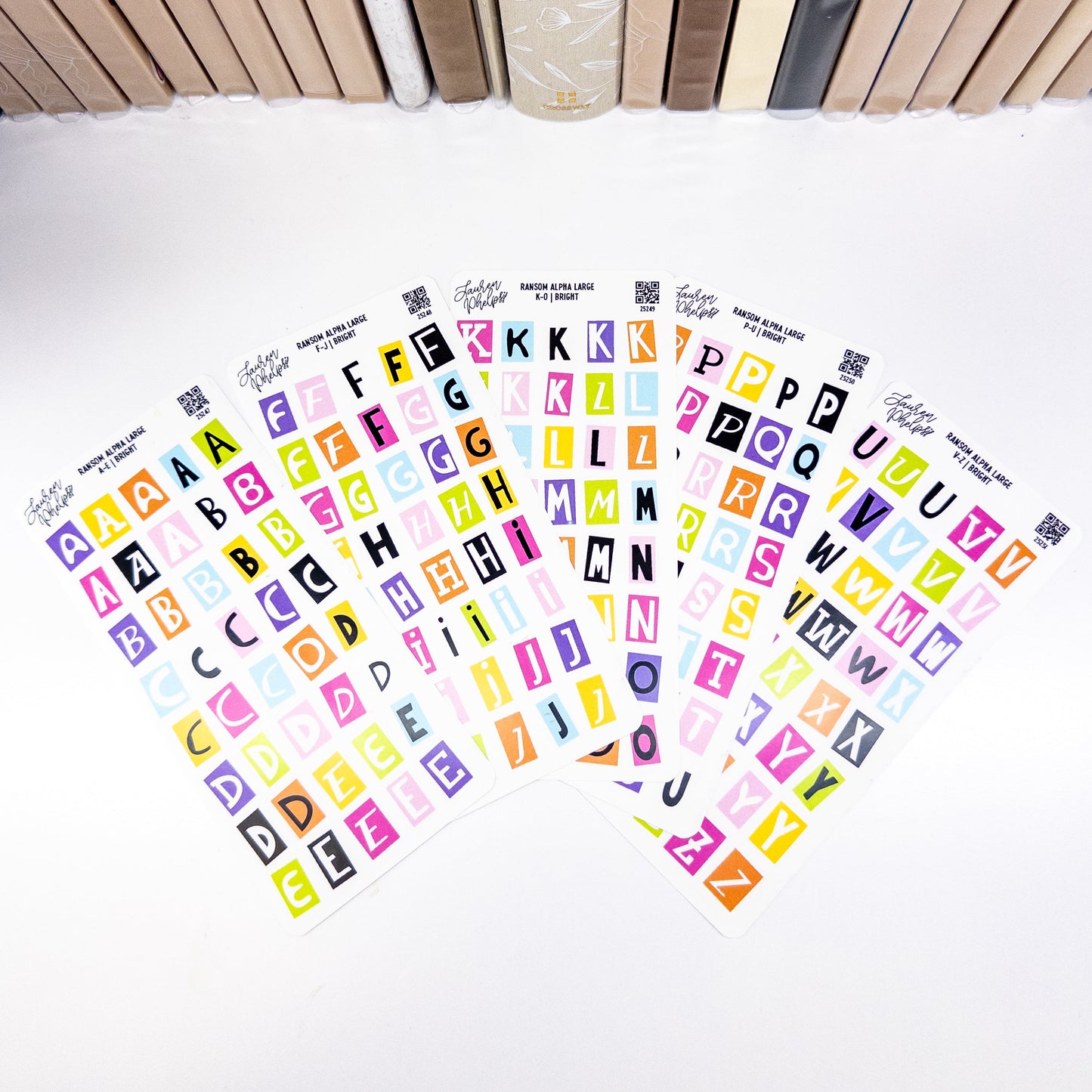 Ransom Letters Bright | Set of 5