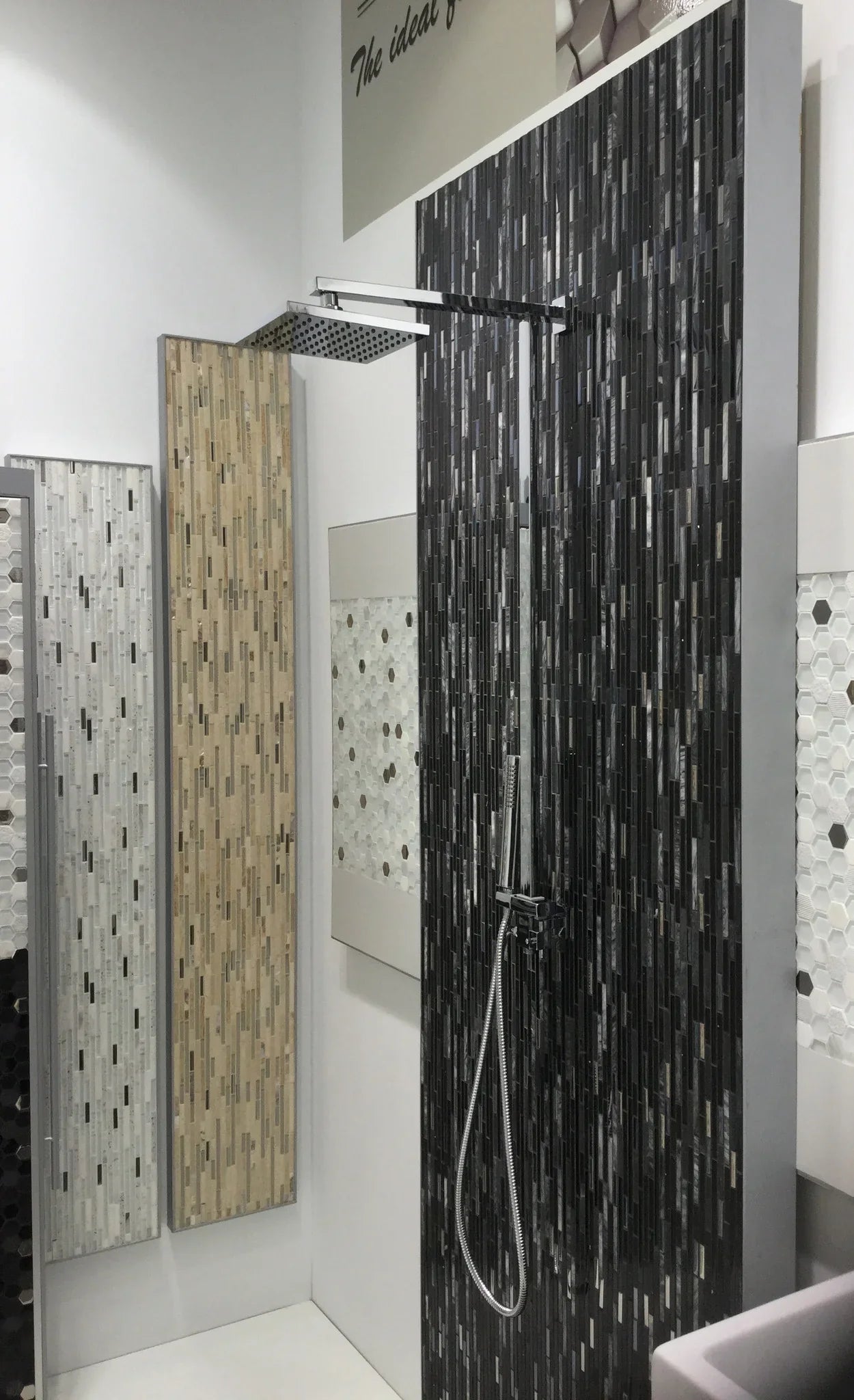 LLuvia Mirror Glass & Stone Mix Mosaic