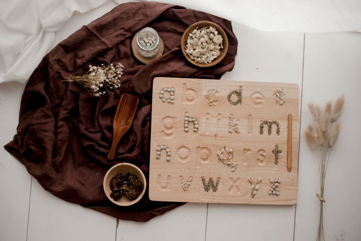 QToys Australia Lower case letter lacing board | Kitchen + Metal
