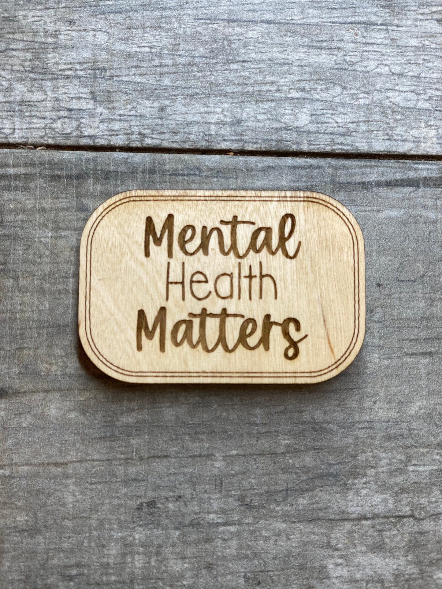 Wooden Magnet Set, Mental Health Magnets, Stocking Stuffers