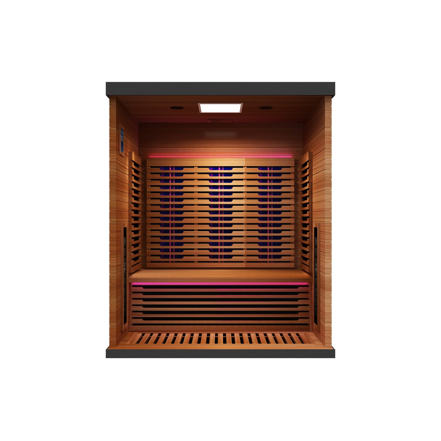 Peak Saunas Matterhorn Luxury 3-Person Full Spectrum Infrared Sauna with Two XL Medical-Grade Red Light Therapy Panels & Smart WiFi App Control