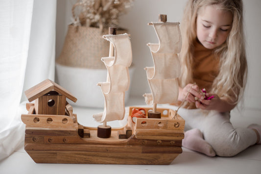 QToys Australia Wooden Pirate Ship | Kitchen + Metal