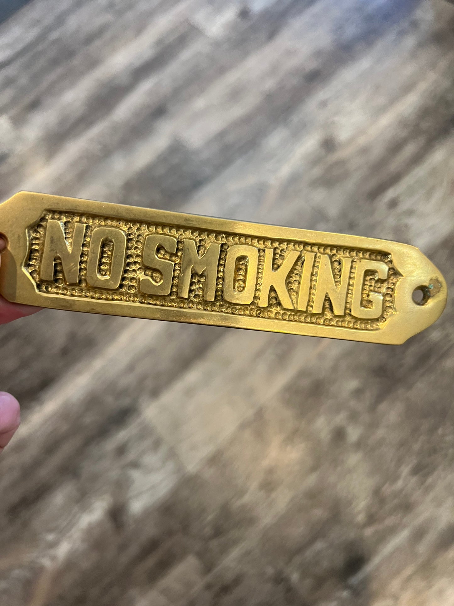 Brass No Smoking Plaques