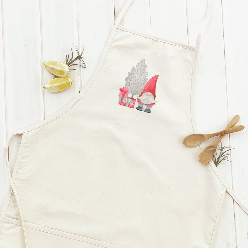 Christmas Gnome with Tree - Women's Apron | Aprons | Kitchen + Metal