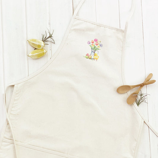 Chick and Tulips - Easter Women's Apron | Aprons | Kitchen + Metal