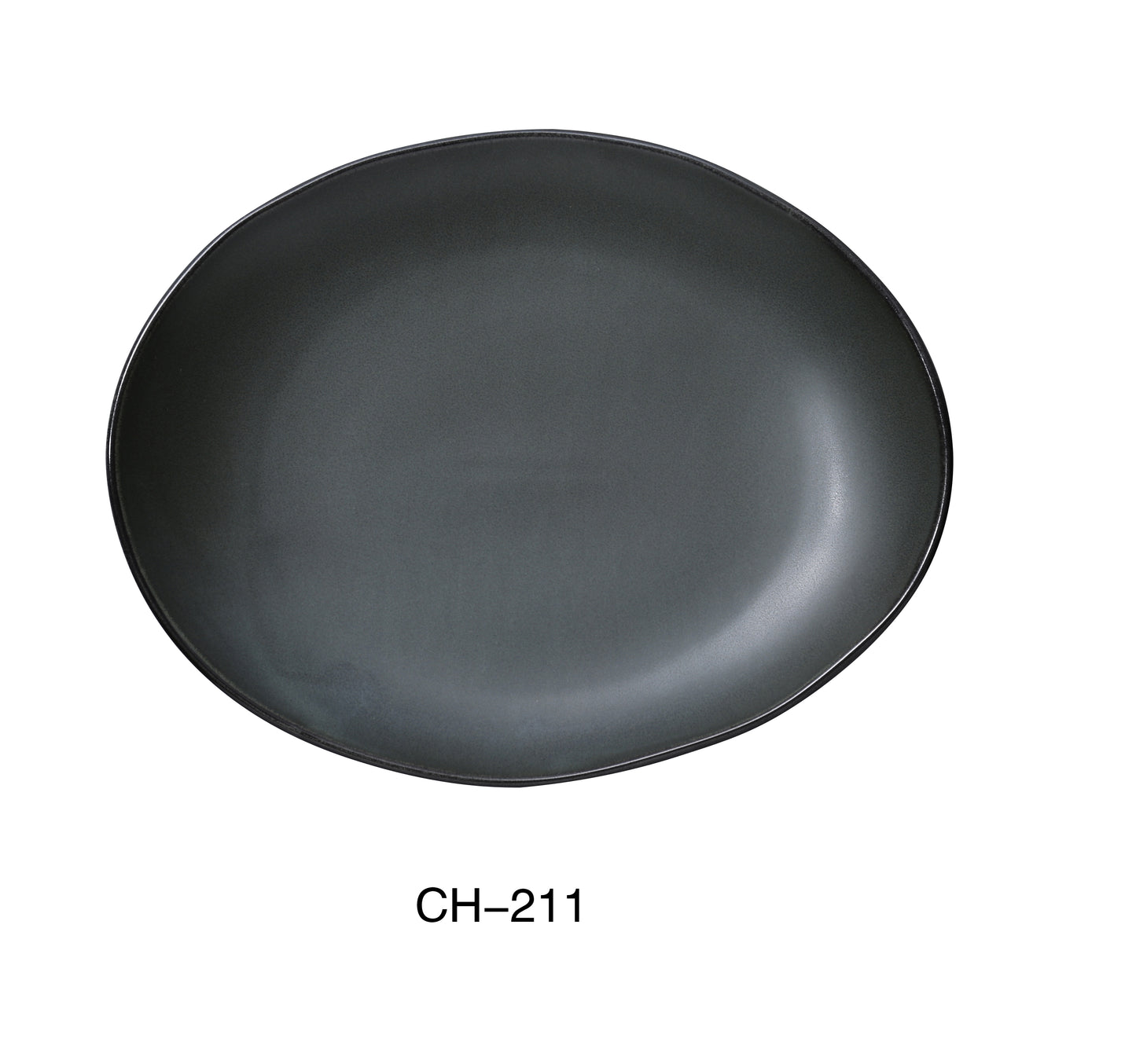 Yanco CH-211 Champs 11" X 9" X 1 1/4" OVAL PLATE | Kitchen + Metal