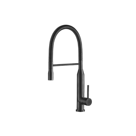 Flusso K.1260 Glatt - Semi-Professional Dual Spray Stainless Steel Kitchen Faucet With Pull Out