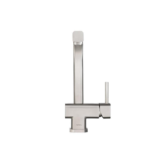 Flusso K.1300 Cito - Dual Spray Polished Steel Kitchen Faucet With Pull Out