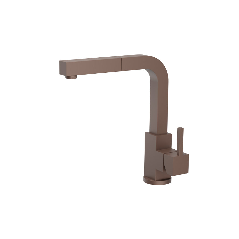 Flusso K.1330 Deus - Dual Spray Stainless Steel Kitchen Faucet With Pull Out