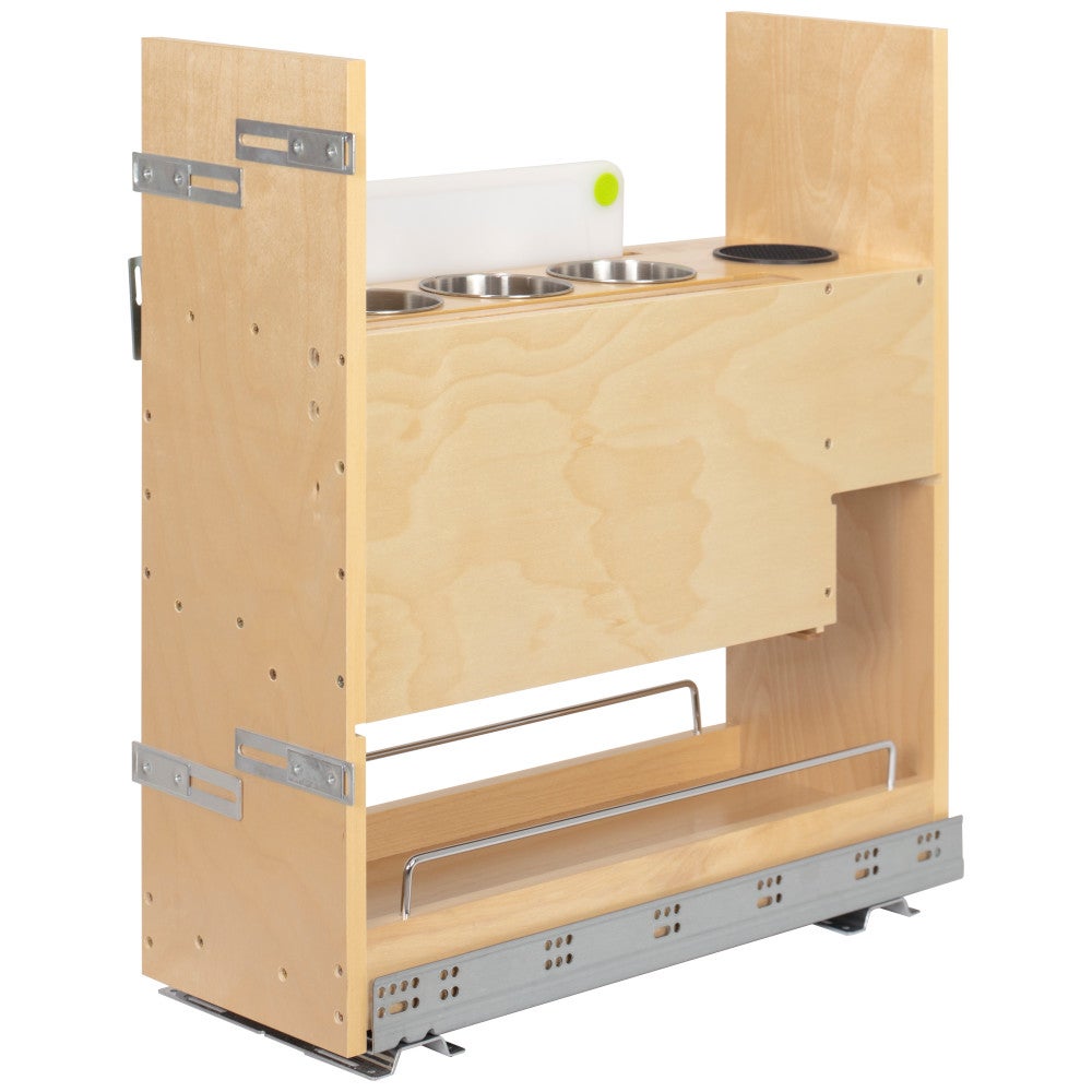 "No Wiggle" Magnetic Knife Organizer Soft-close Pullout