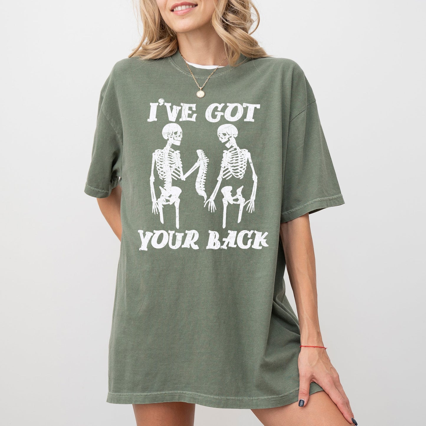 I've Got Your Back, Skeleton, Funny, Witch, Aesthetic, Meme, Halloween, Spooky, Costume, Tshirt Comfort Colors T-Shirt