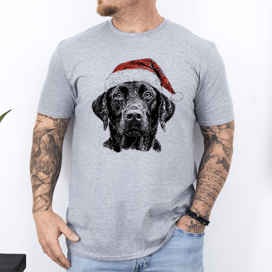 Black Lab, Santa, Labrador Dog, Christmas, Dog Lover, Pet T-Shirt Comfort Colors T-Shirt
