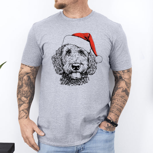 Labradoodle, Santa, Dog, Christmas, Dog Lover, Pet T-Shirt Comfort Colors T-Shirt