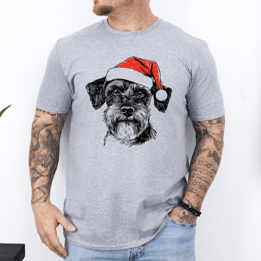 Schnauzer, Santa, Dog, Christmas, Dog Lover, Pet T-Shirt Comfort Colors T-Shirt