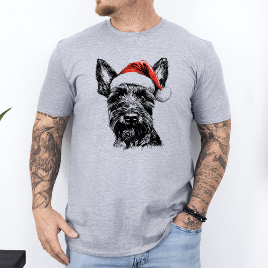 Scottish Terrier, Santa, Scotty Dog, Christmas, Dog Lover, Pet T-Shirt Comfort Colors T-Shirt