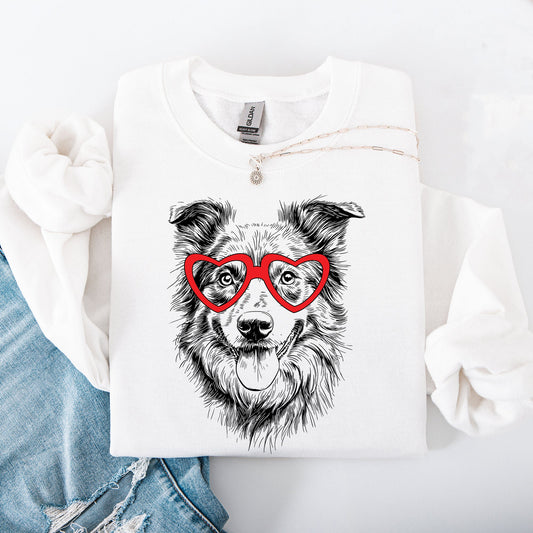Australian Shepherd, Pet, Dog Breed, Valentine's Sweatshirt