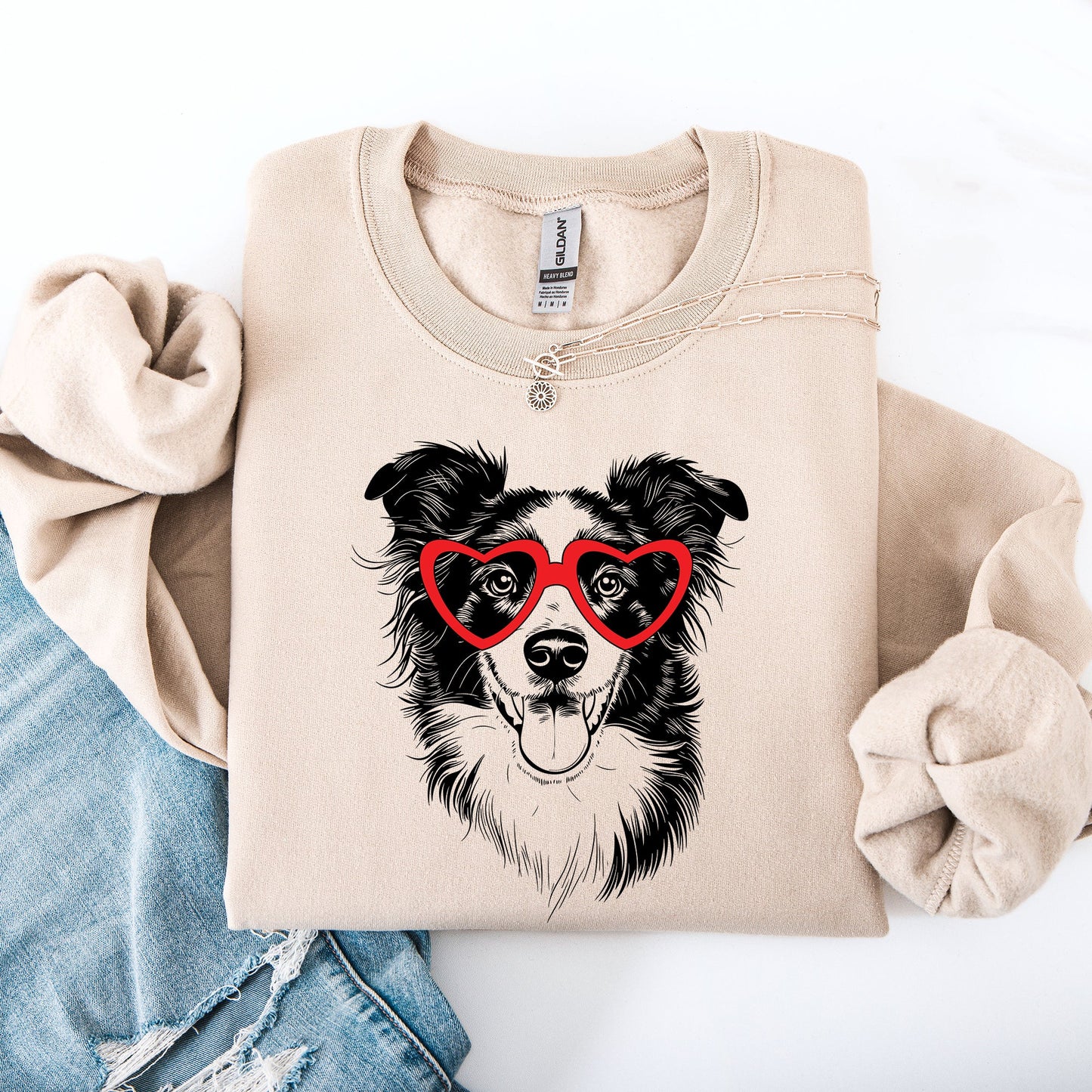 Border Collie, Pet, Dog Breed, Valentine's Sweatshirt