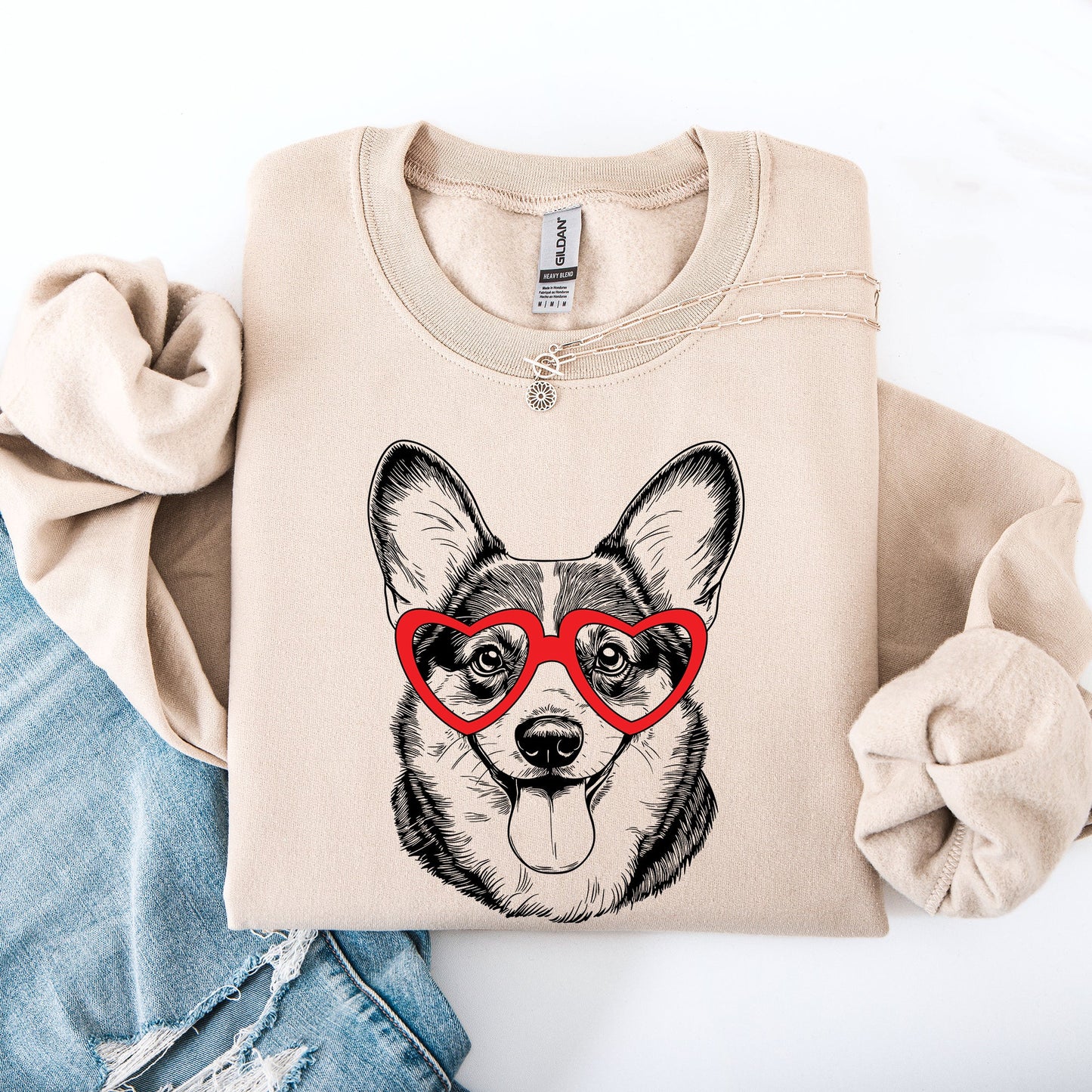 Corgi, Pet, Dog Breed, Valentine's Sweatshirt