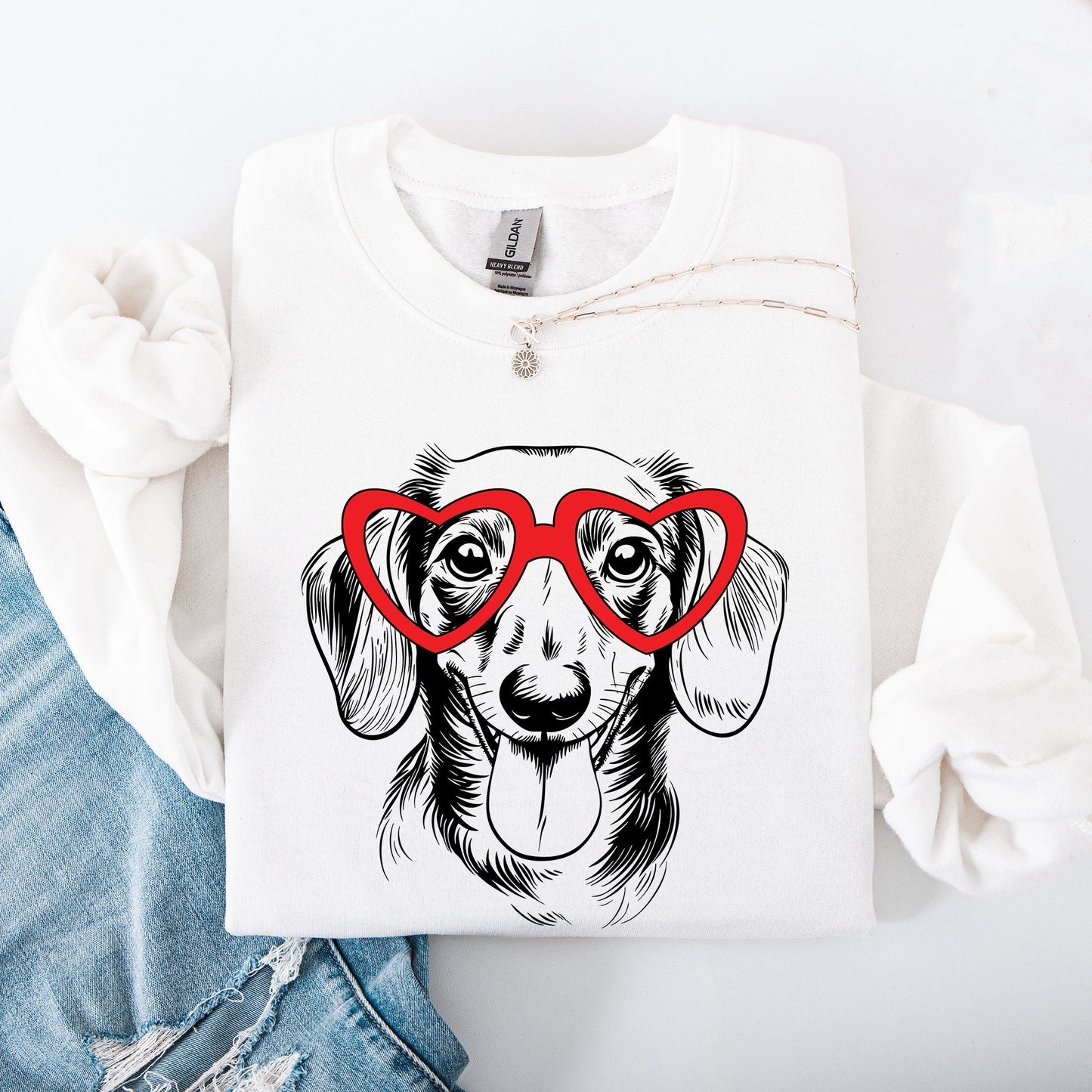 Dachshund, Pet, Dog Breed, Valentine's Sweatshirt