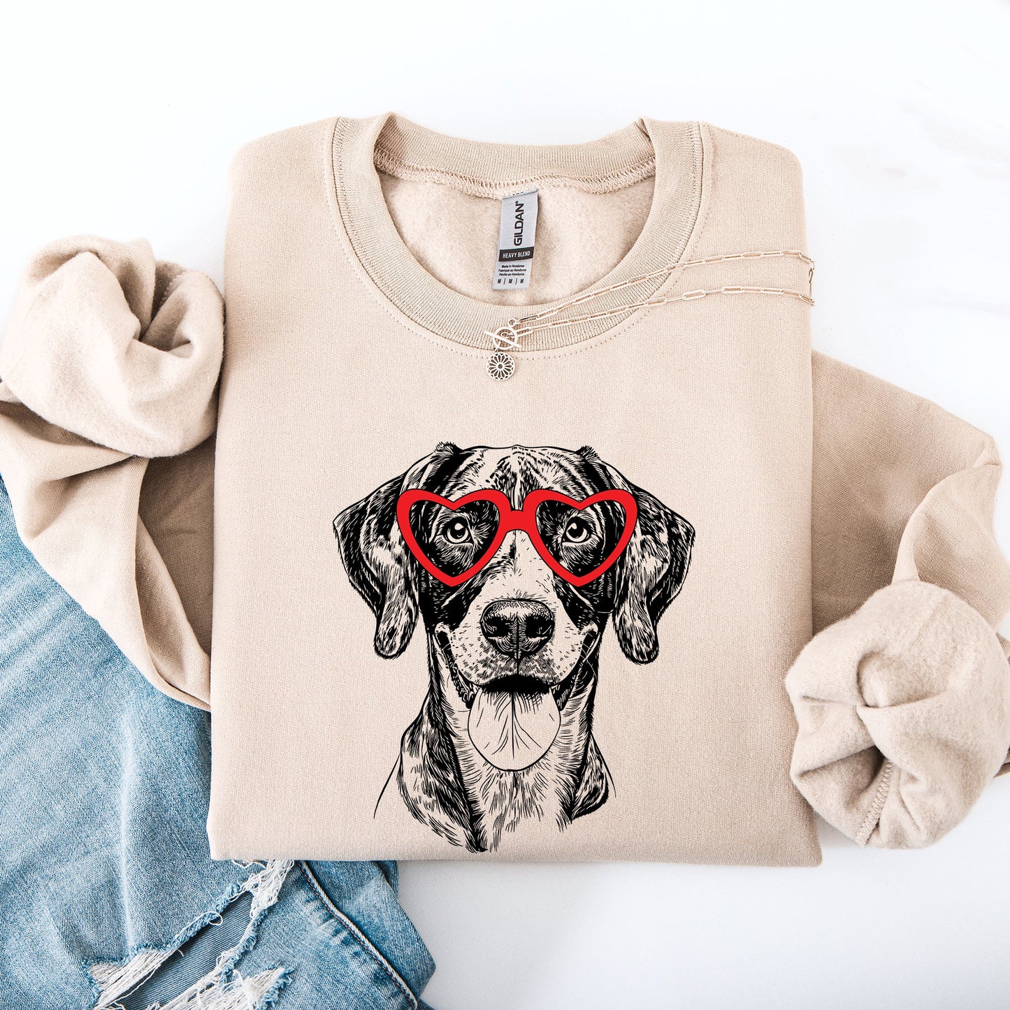 German Shorthaired, Pet, Dog Breed, Valentine's Sweatshirt