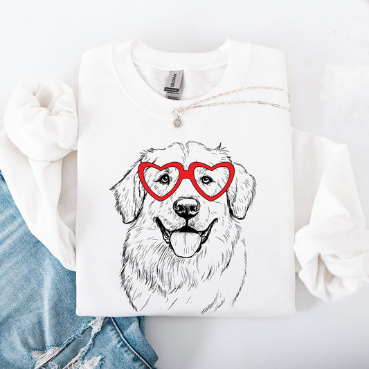 Great Pyrenees, Pet, Dog Breed, Valentine's Sweatshirt