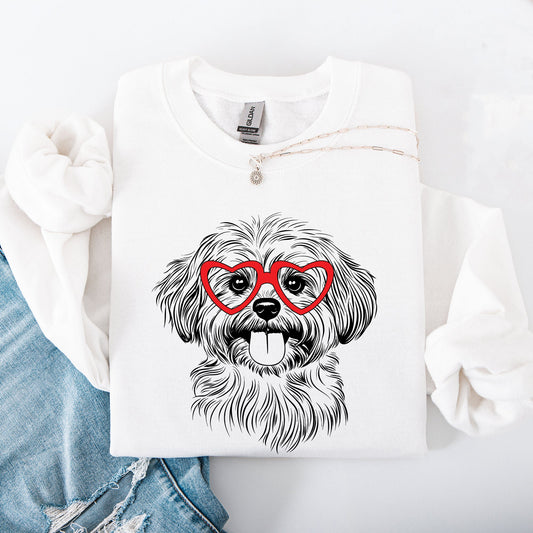 Havanese, Pet, Dog Breed, Valentine's Sweatshirt
