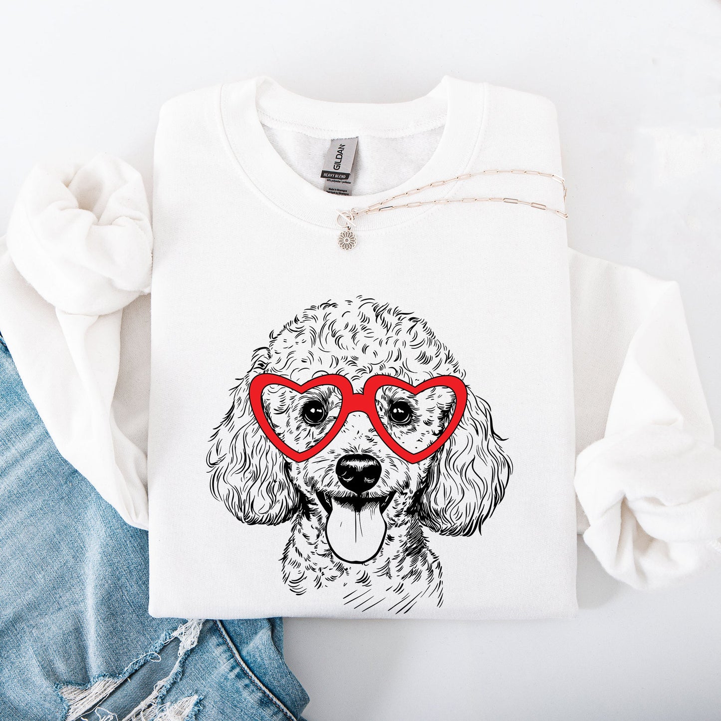 Poodle, Pet, Dog Breed, Valentine's Sweatshirt