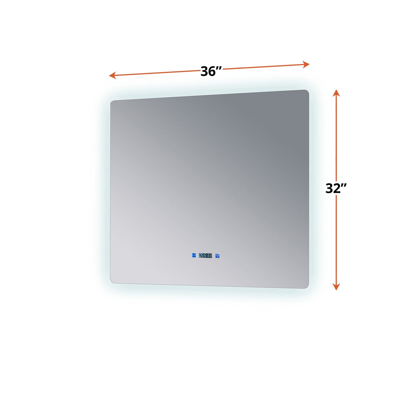 Lugano 36 in. W x 32 in. H LED Bathroom Vanity Mirror