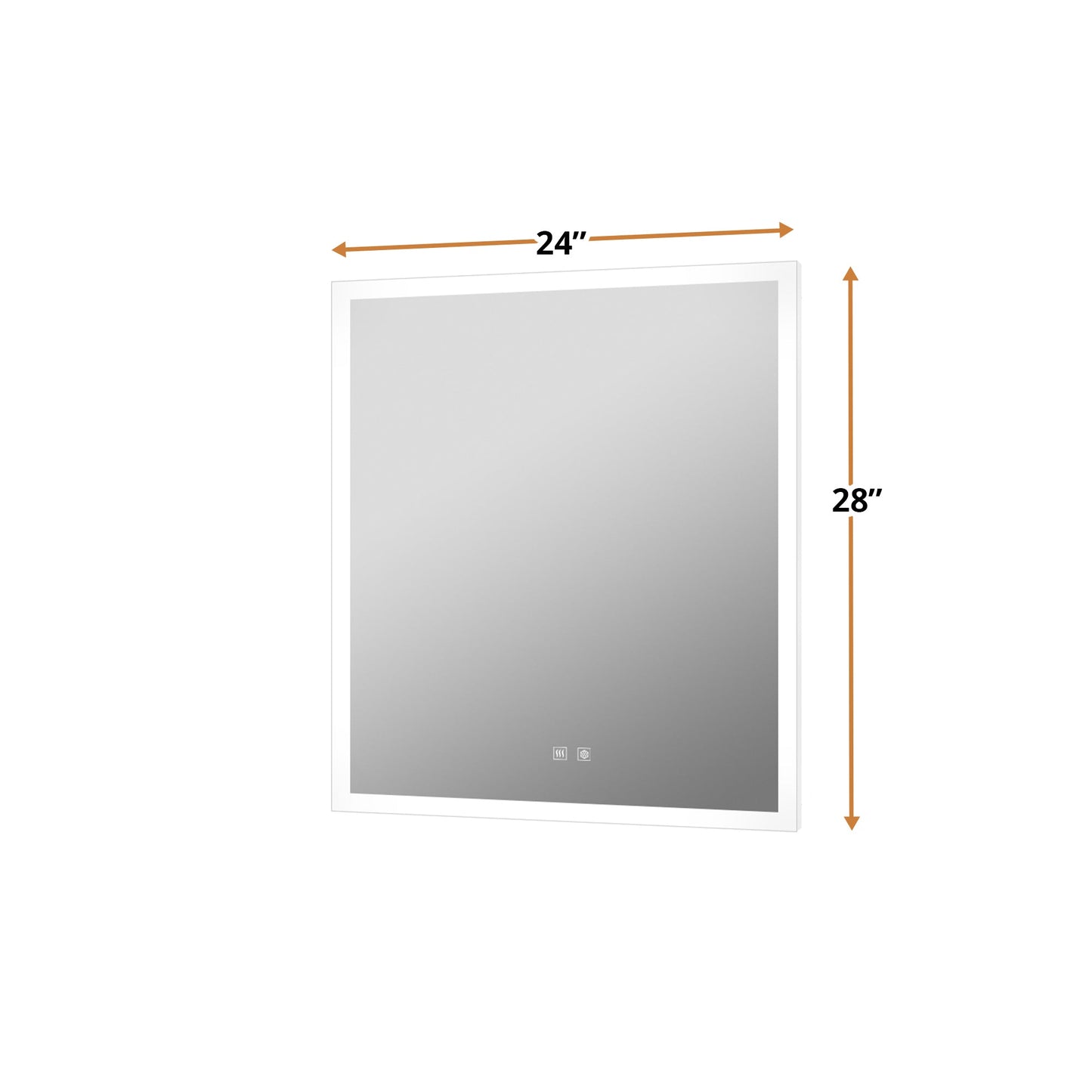 Aurorium 24 in. W x 28 in. H LED Bathroom Vanity Mirror